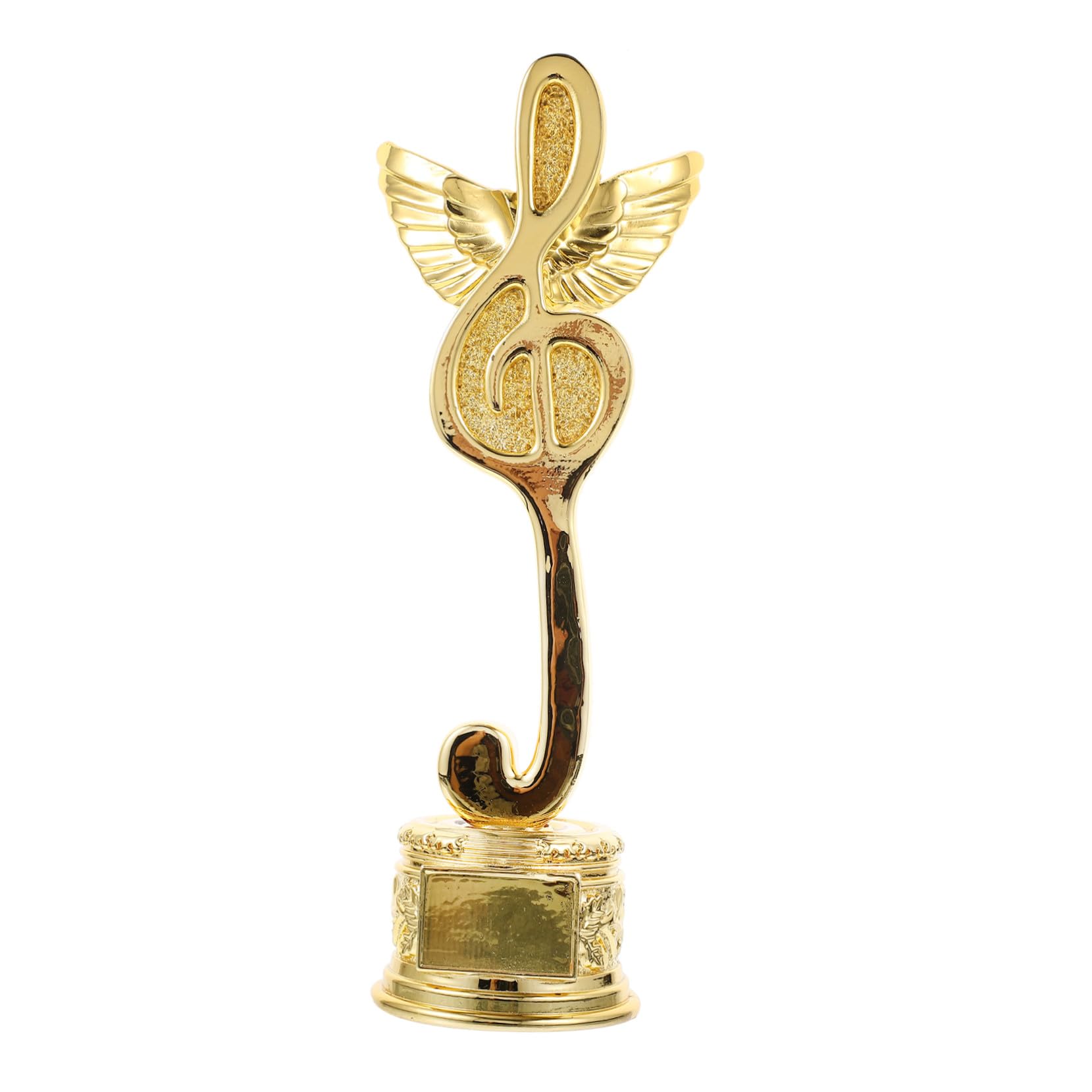 HANABASS Trofeo Musical de Resina Dorado 1 Pieza para Concursos | Símbolo Musical, Premio para Ceremonias Escolares, Recuerdo de Competición, Accesorio Decorativo