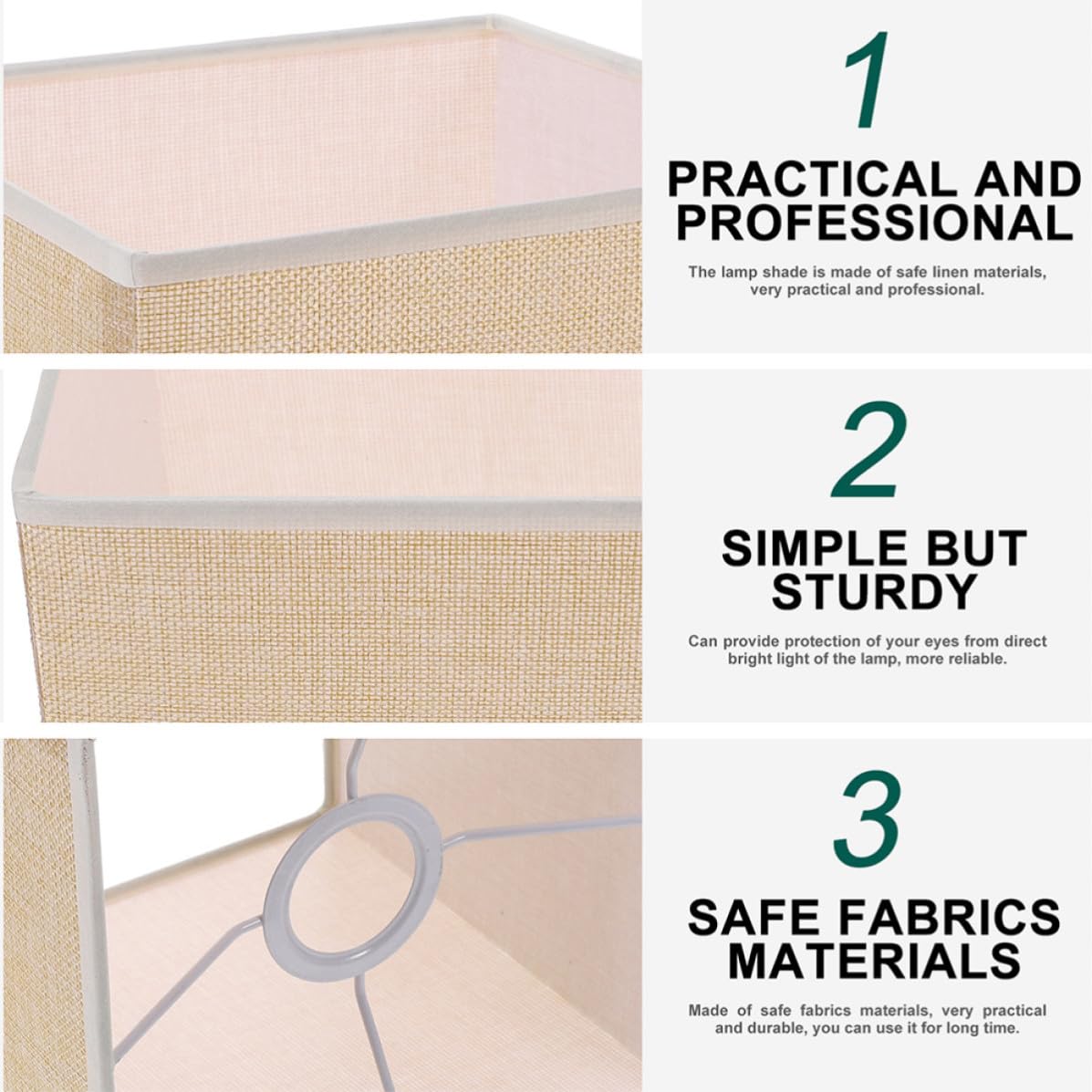 Pantalla de Lámpara de Lino Beige 1 Pieza para Casquillo E27