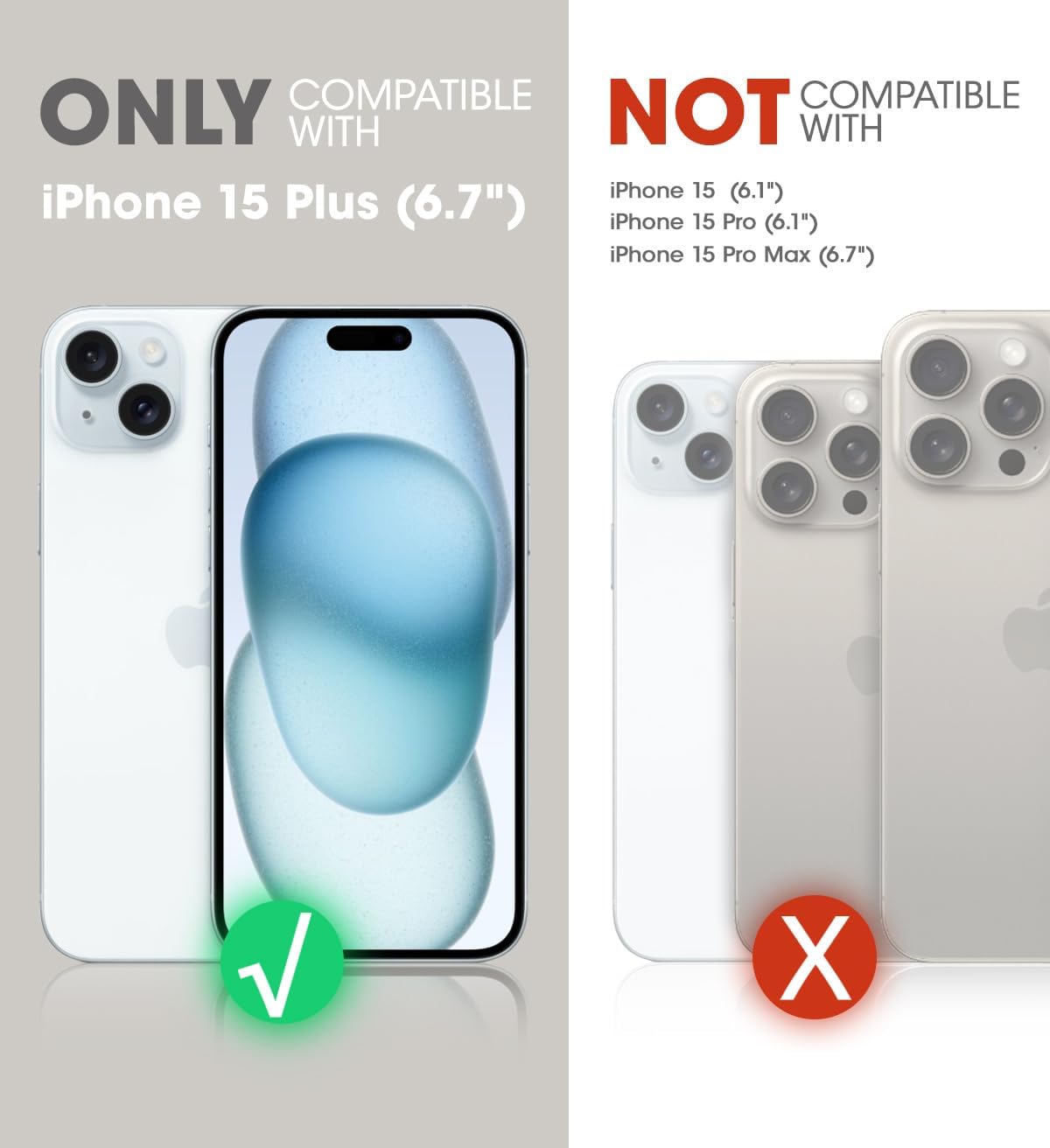 SUPCASE for iPhone 15 Plus Case with Stand, [Compatible with MagSafe] [Built-in Screen Protector & Belt Clip] [Military-Grade Drop Protection] Magnetic Phone Case for iPhone 15 Plus, Black