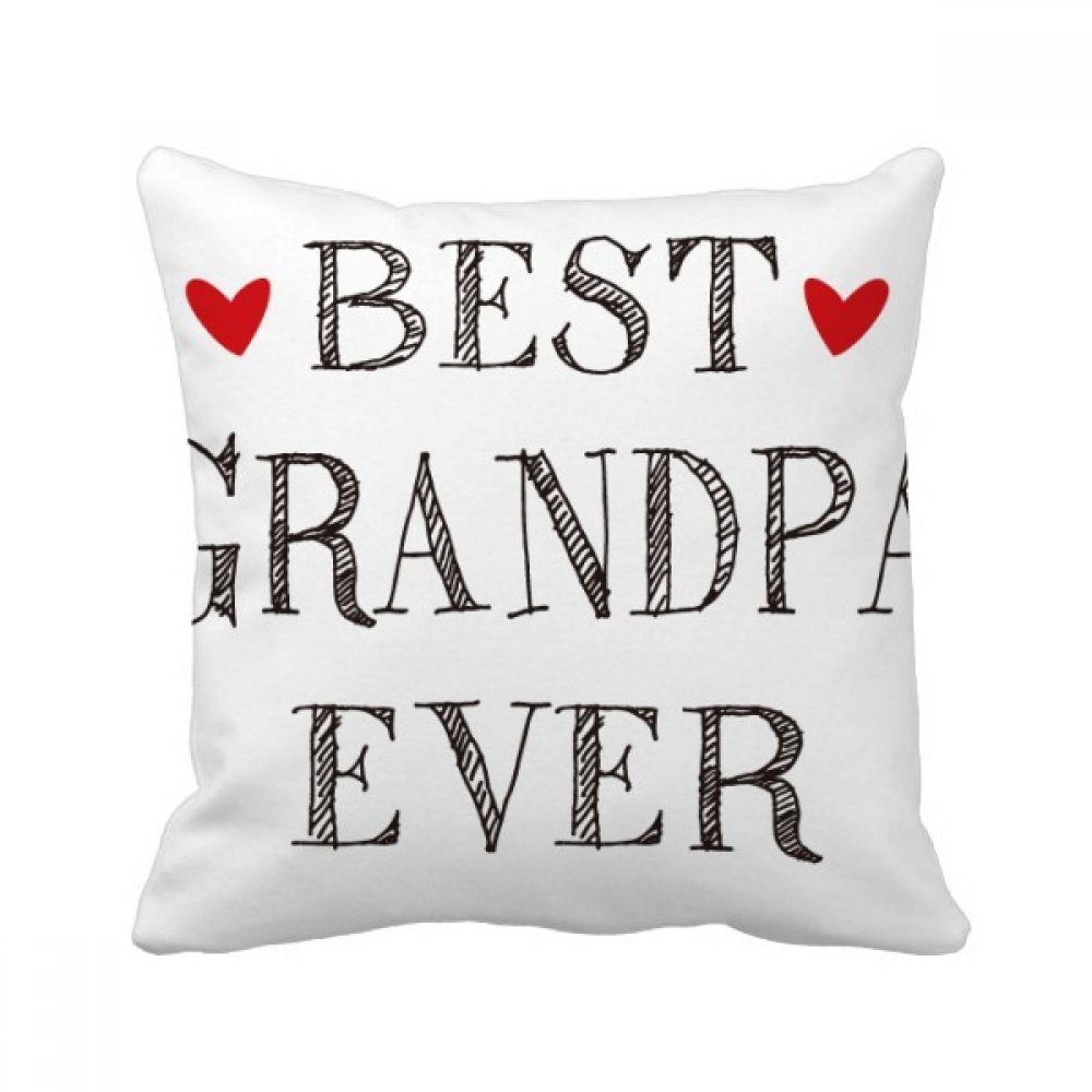 Coussin carré meilleur oncle avec citation de coeur 40x40cm pour canapé décoratif