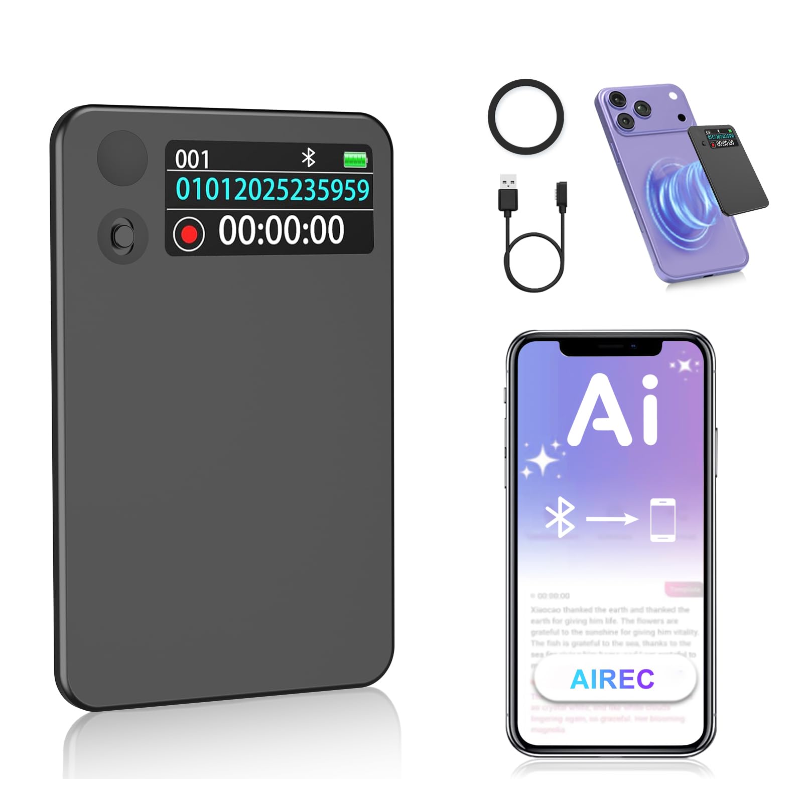 Amazon.co.jp: 【2026新版】TDW AI ボイスレコーダー 文字起こし 64GB