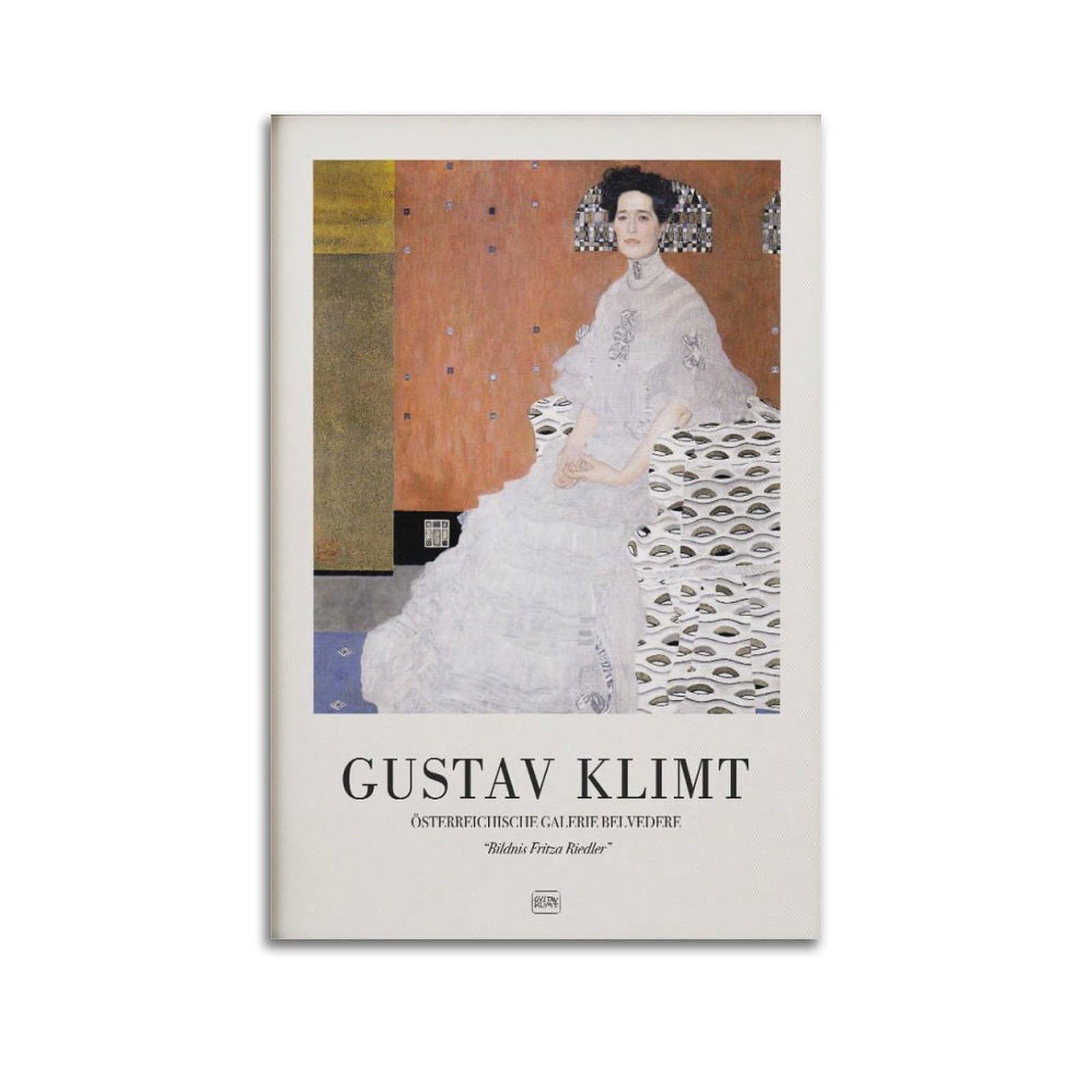 xiaoxiaoshen Gustav Klimt Portrait Nouveau Decor Canvas Poster Wall Art Prints Room Aesthetic Murals Bedroom And Living Decorations 24x36inch(60x90cm)