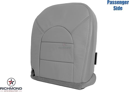 Miniatura 3 de 1999 2000 Ford F-550 °F550 Lariat 7,3 Motor lado del pasajero Parte inferior Funda de asiento de piel de repuesto, color gris