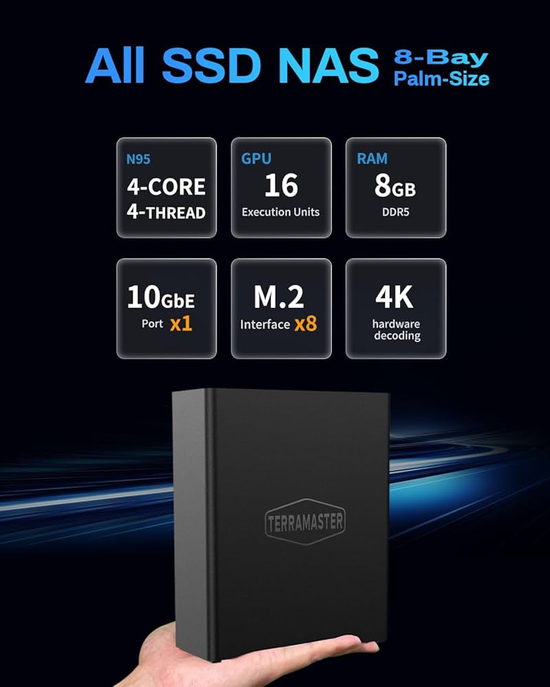 Amazon.com: TERRAMASTER F8 SSD NAS Storage - 8Bay All SSD Amazon.com: TERRAMASTER F8 SSD NAS Storage - 8Bay All SSD
