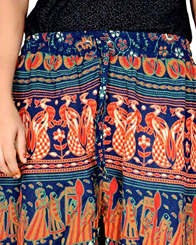 Image of Rajvila Women's Cotton Regular Fit Printed Palazzo for Women (P38NT 0007)