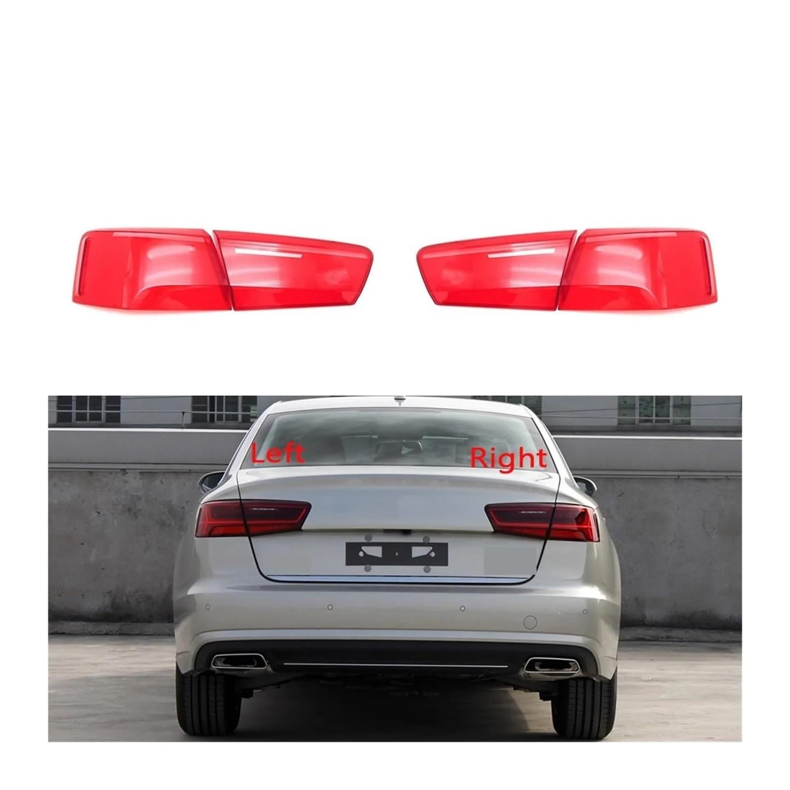 PARA A6 A6L C7PA 2016-2018 Luz Trasera Coche Cubierta Lente Luces Freno