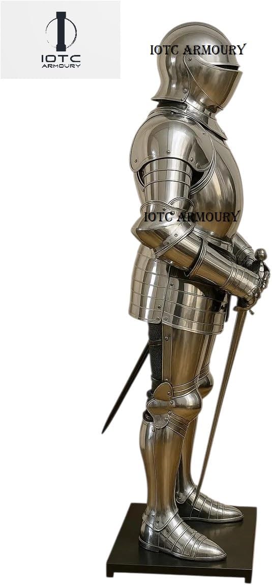 Medieval Knight Armor Full Suit Of Armor-Milanese style Crusade Armour Wearable parts-Collectible Gift, Perfect for Christmas & Holiday Gifting-For LARP, Reenactment, Halloween & Display Perpose