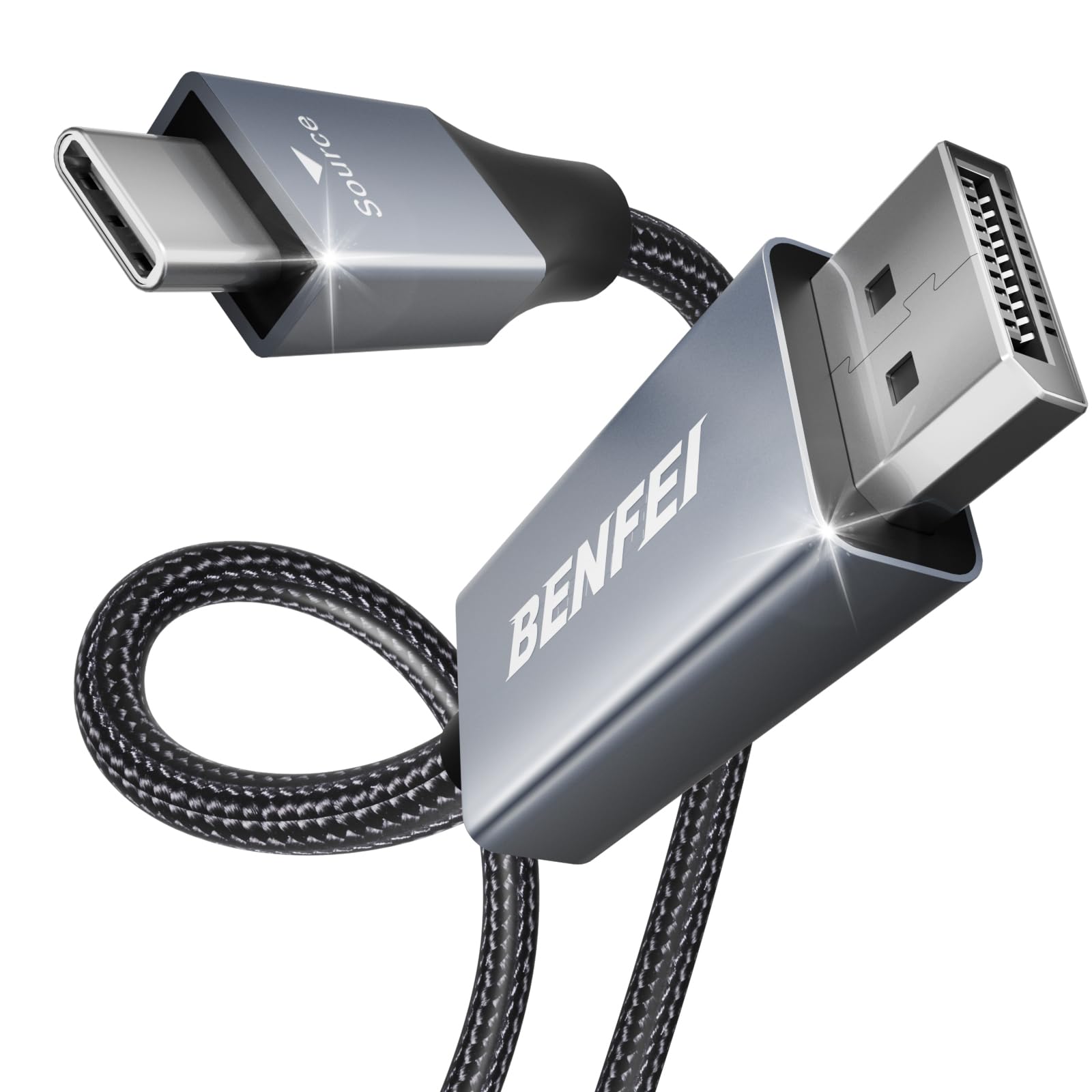 Cavo USB-C A DisplayPort 2.1 UANTIN 16K – 40 Gbps, 8K 120Hz, 4K 240Hz – Plug & Play Per IPhone 15/16, Mac, IPad