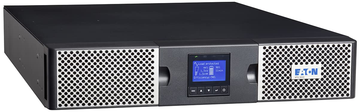 Eaton 9PX 2200i RT3U UPS (installabile in rack - esterno) 200-208-220-230-240 V c.a. V 2200 Watt 2200 VA 1 fase RS-232, USB connettori di uscita 10 PFC (fattore di correzione alimentazione) 3U - 4
