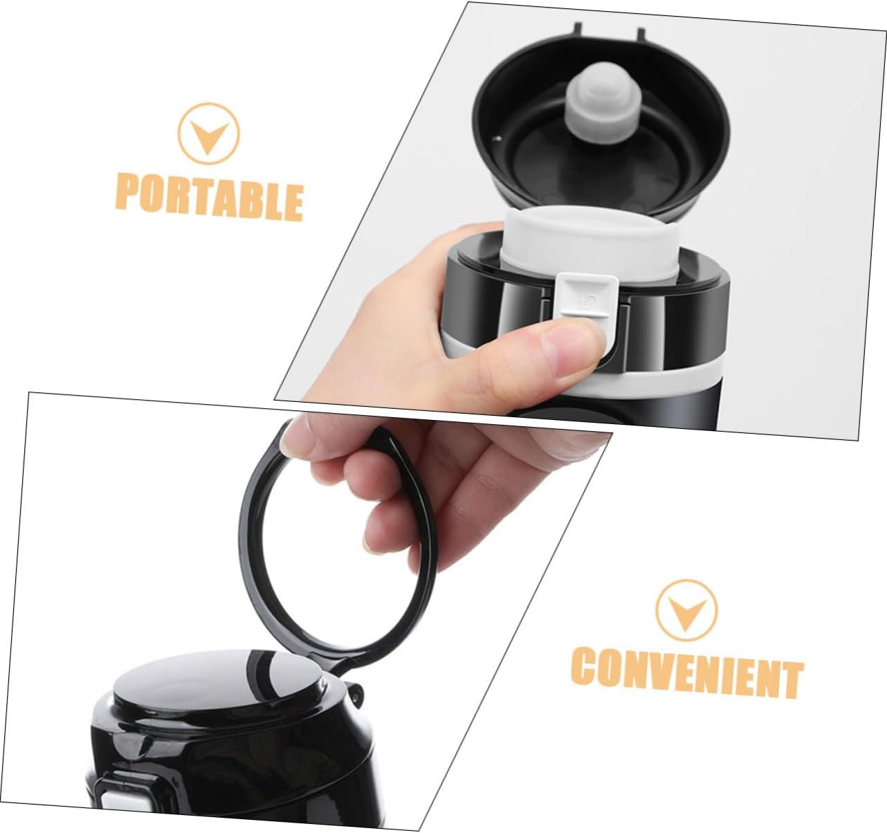 ABOOFAN Smart Electric Kettle Cup for Car Portable Water Heater Temperature Display Travel Heated Water Cup for Tea Compact Design for Compatibility