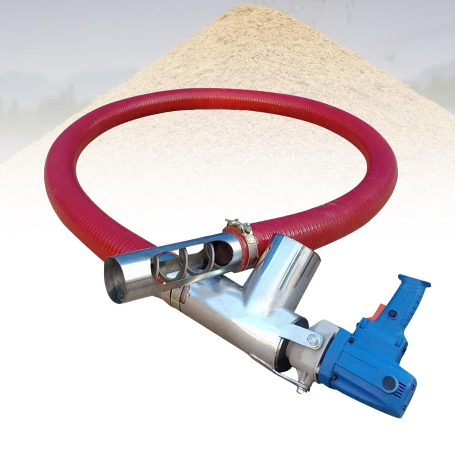 Transportador De Tornillo Industrial Portátil De 1500 W, Máquina De Succión De Cereales De 2 M, Con Boca De Alimentación De Acero Inoxidable, 100-200 Kg/min, De Bajo Nivel De Ruido, Para La