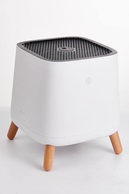 Smart Air Sqair Air Purifier with 360 degree air circulation for Home & Office | Removes 99.5% PM2.5, dust, bacteria, viruses | Extra Thick HEPA filter | Coverage area up to 430 sq. ft | White