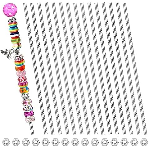 30 Pack 8/32 Inch Threaded Rods with Hex Nuts,15Pcs M4 12 inch 304 Stainless Steel Fully Threaded Rod,15 Pcs Hex Nuts for Hangers,U-Bolts and Beaded Garden Stake Rods. Cover