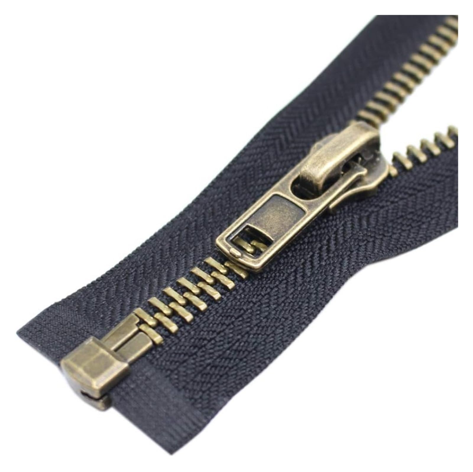 Cremallera de metal Cremallera abierta de Metal bronce 5 #, cremallera con dientes en Y separadores de latón for chaquetas, abrigos, bolsos, suministros de costura, accesorios(65CM_BRONZE ZIPPER)