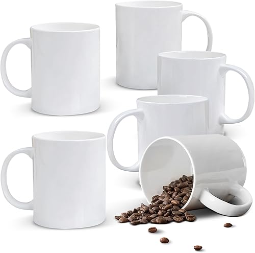 Miniatura 7 de Tazas de café blancas, tazas de café de porcelana fina de 14 onzas, tazas de porcelana de más del 45% de contenido de hueso, tazas de café expreso