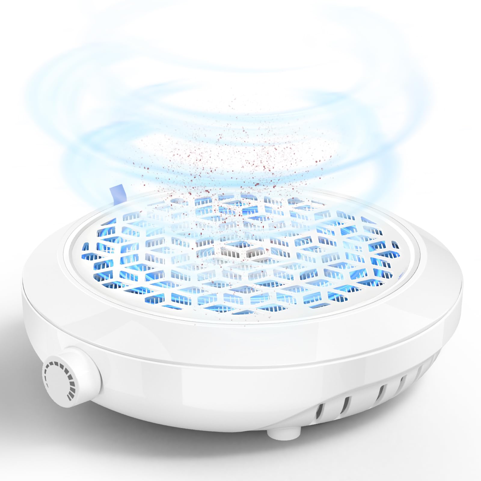 Professional Nail Dust Collector for Nail Tech & Acrylic Nail Polishing - Ultra-Quiet 8000RPM Turbo Brushless Motor, Reusable Filter & Magnetic Detachable Design for Salon, Home DIY & Crafts