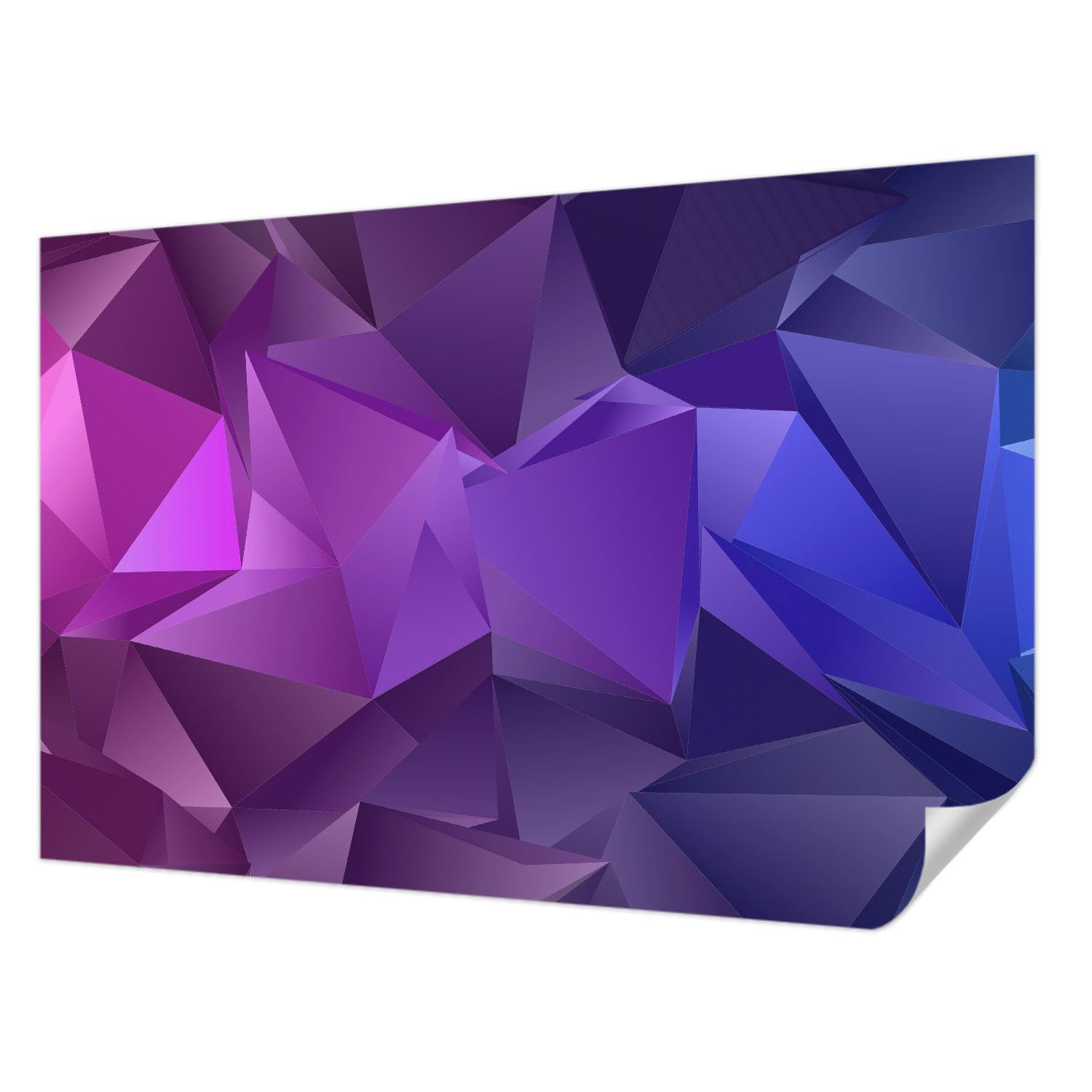 Papier peint auto-adhésif résistant aux taches Tulup triangles violets