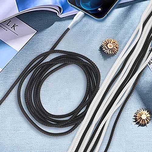 Image of EMPOISON Spiral Cable Protector, Black, 1.5m, Protects USB, HDMI, Ethernet Cables, Modern Design, Wrap-Around Installation, 1 Count