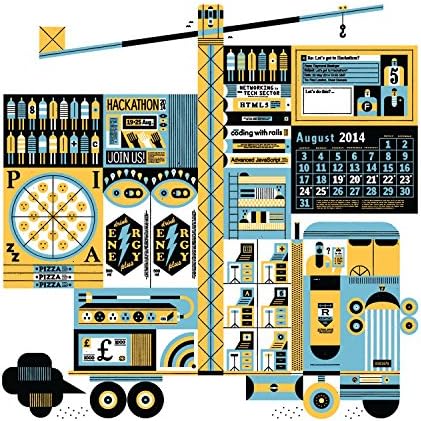 Hackathon Host DIY Computing and Coding 17" Square Art Print