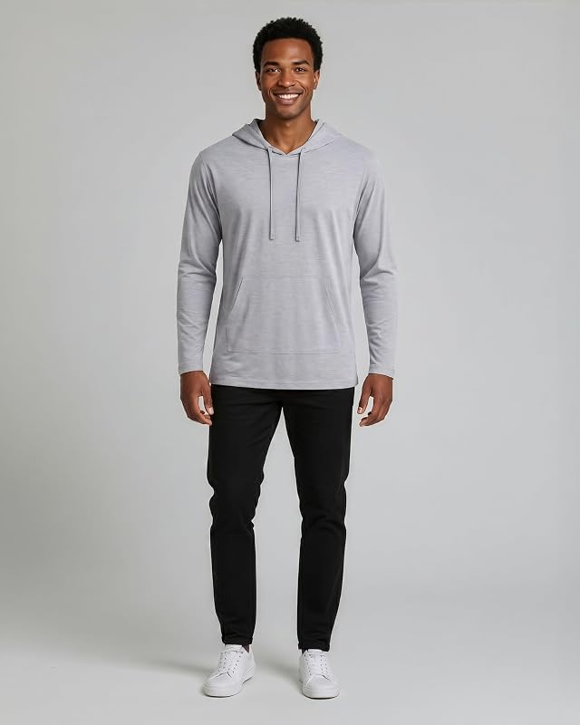3 Pack Men's Cotton Hoodies Long Sleeve Workout Casual Pullover Sweatshirt image 6