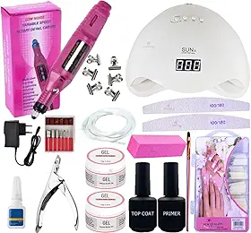Kit Unhas De Gel Acrigel Alongamento Facil Cabine Completo