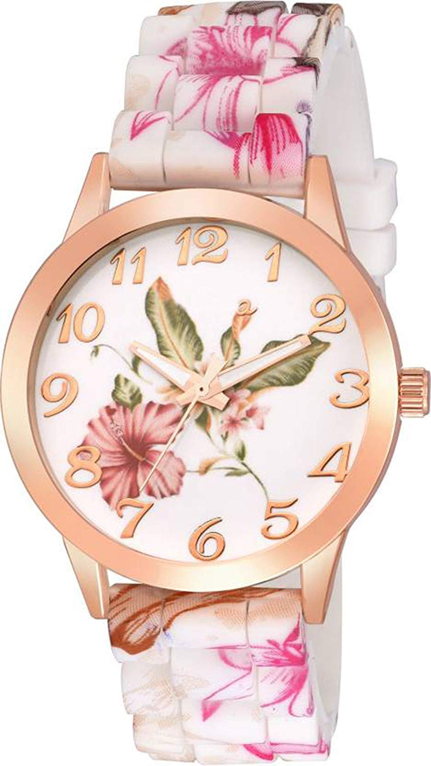 pass pass Flower Design Multicolour Floral Watch for Women & Girls. (B083M9NJ72) Amazon Price History, Amazon Price Tracker