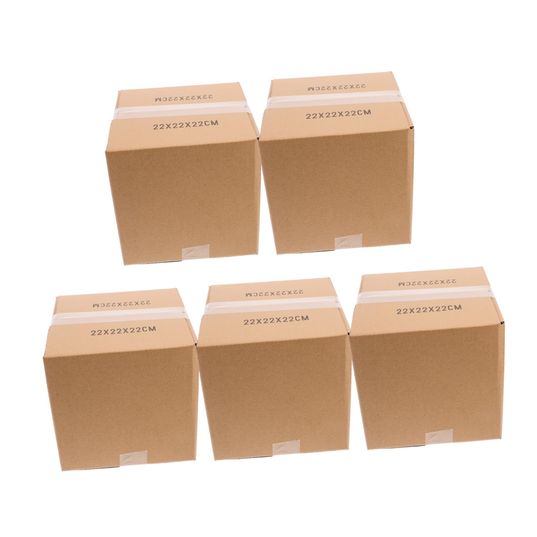 TEHAUX 5stücke Mittlere Umzugskartons Quadratische Packwürfel für Versand Extra Stabile Verpackungskartons aus Robustem Mehrschichtkarton
