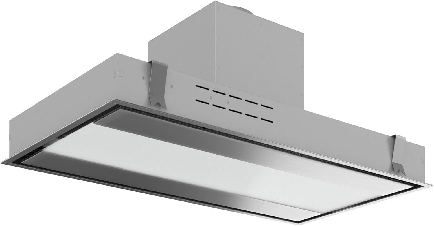 Futuro Futuro Island-mount DUCTED only Range Hood 38" 940-CFM | Skylight | Stainless Steel Vent Hood | Unique In-Ceiling Exhaust Hood |Remote Control, Ultra-Quiet with Blower
