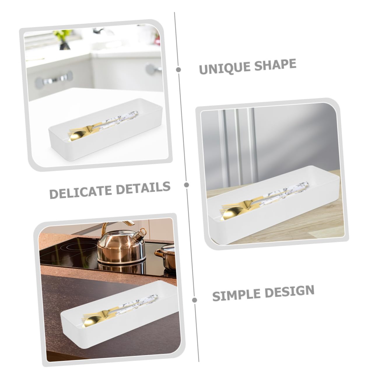 3pezzi Piccolo Organizer Per Organizer Per Posate Da Cassetto Portaposate Da Cucina Divisore Per Posate Scatola Per Utensili Cucina