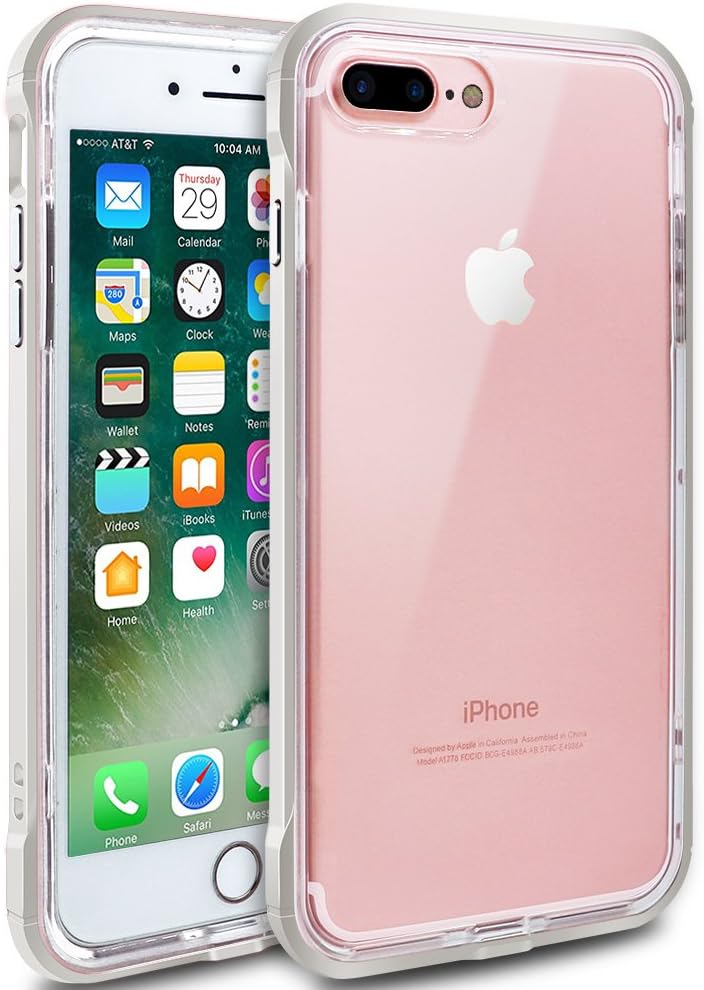 iPhone 7 Plus Case, iPhone 8 Plus Case, LOEV [Raised Lip Design] [Crystal Clear] Anti-Scratch & Shock-Absorbing Protective Case TPU + PC Bumper Cover for Apple iPhone 7/8 Plus 5.5" - Pearl White
