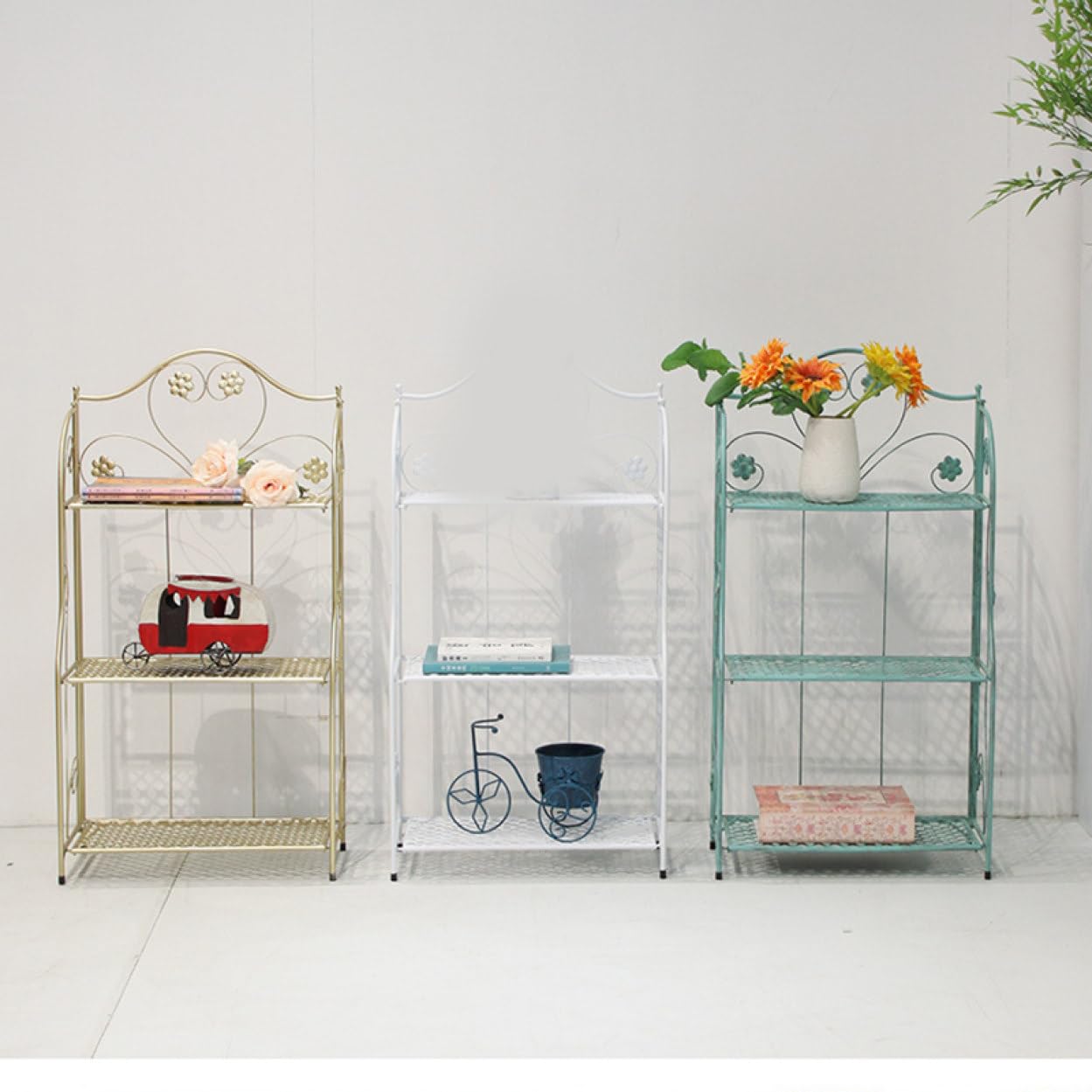 Amazon.co.jp: アイアンラック かわいい アイアン 段付き植物棚 Amazon.co.jp: アイアンラック かわいい アイアン 段付き植物棚