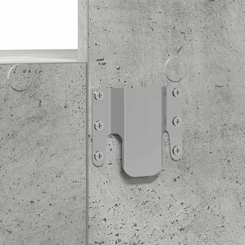 Tavolo da trucco grigio in legno ingegnerizzato 60 x 40 x 70 cm con specchio piano e cassetto, mobiletto salvaspazio per camera da letto, consolle con portaoggetti per make up
