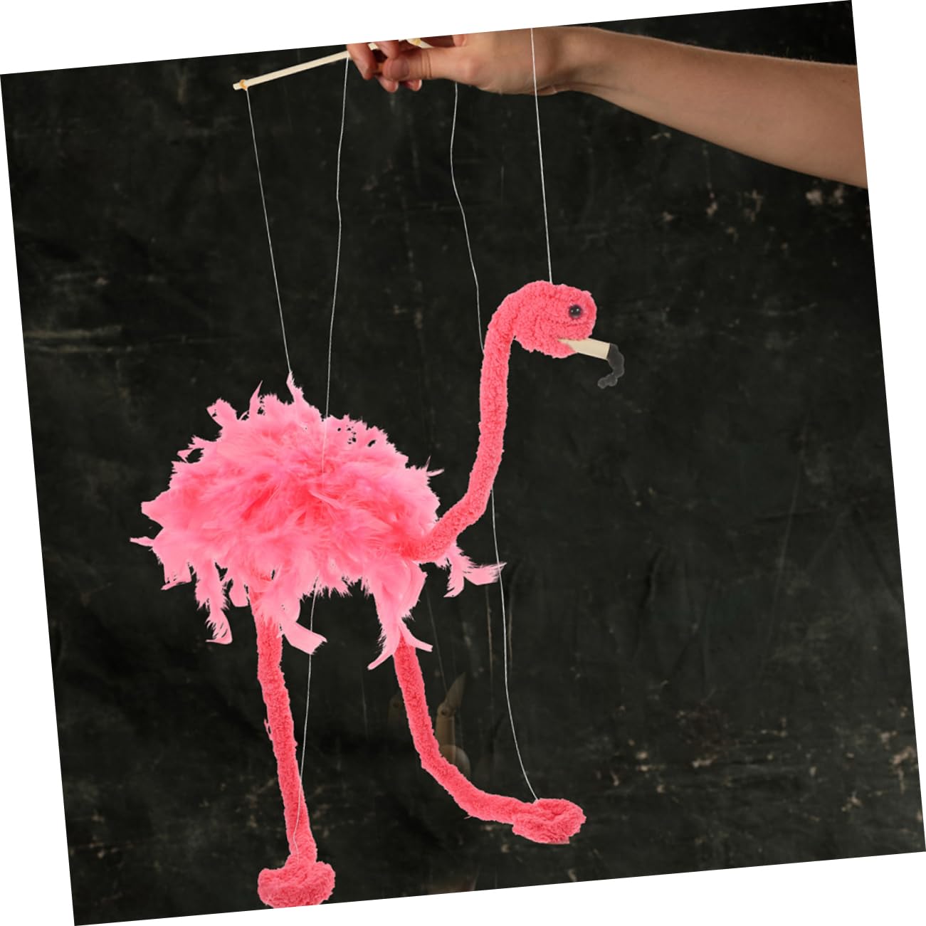 Mikinona 2 Piezas de Peluche con Cuerda Juguetes Animales Interactivos para Espectáculos Figuras Resistentes y Creativas