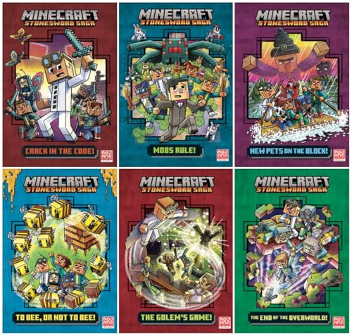 Minecraft Stonesword Saga Series 6-Book Collection Set (Book 1 to Book 6) - Epic Minecraft Graphic Novels for Young Adventurers