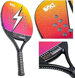 Raquete Beach Tennis Rainbow Feita inteira de Carbono 12K Mais Precisão Controle Velocidade Efeito na bola Saque Incomparável