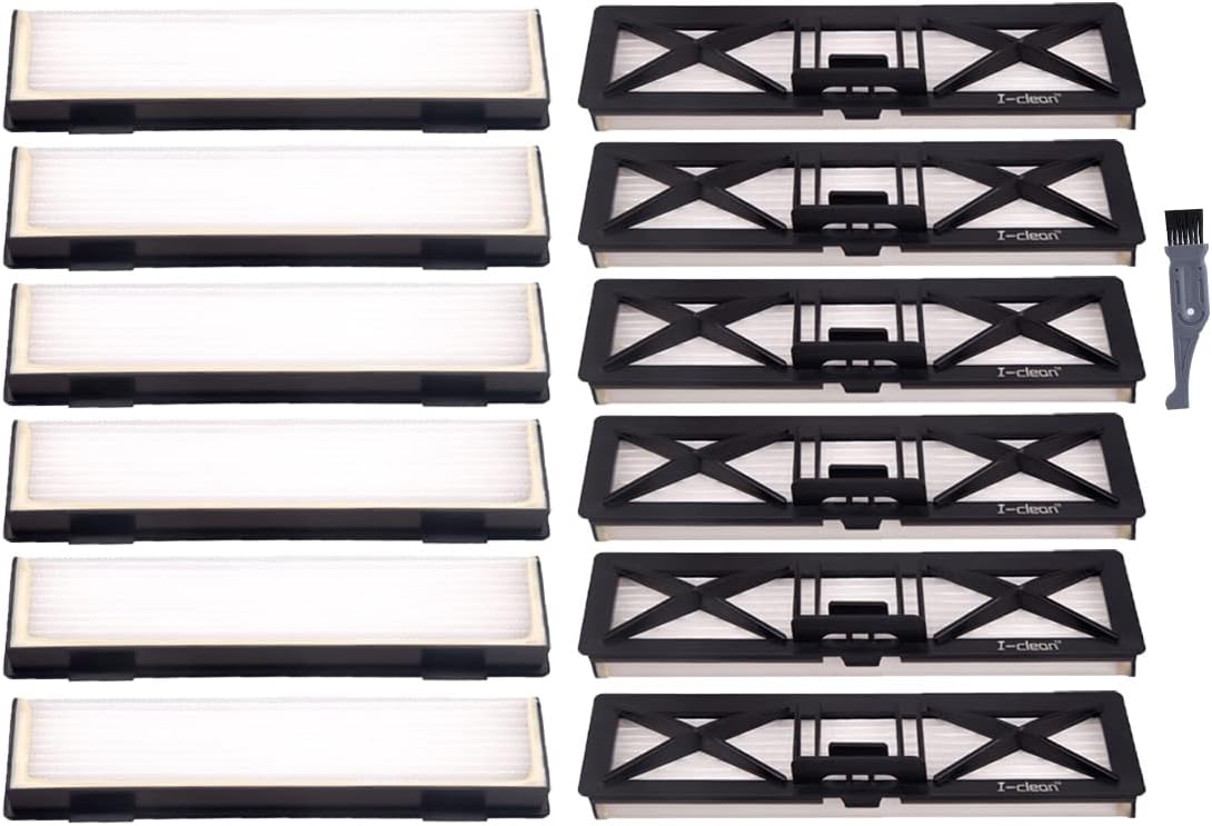 I-clean Replacement Neato Filter,Replacement Parts for All Neato Botvac,Neato Botvac D & Connected Series D7 D8 D9 D80 D5 D3 D85,With A Free Cleaning Brush