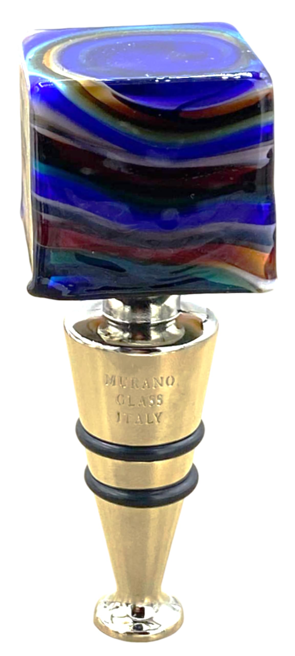 Vinciprova Le Gemme di Venezia Stainless Steel and Murano Glass Bottle Cap Made in Italy