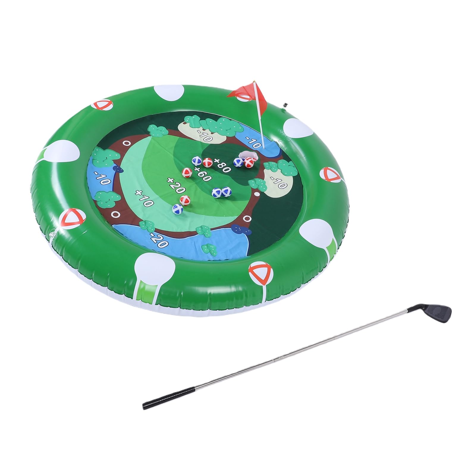 Set da Golf Gonfiabile con Green Galleggiante per Piscina, Gioco