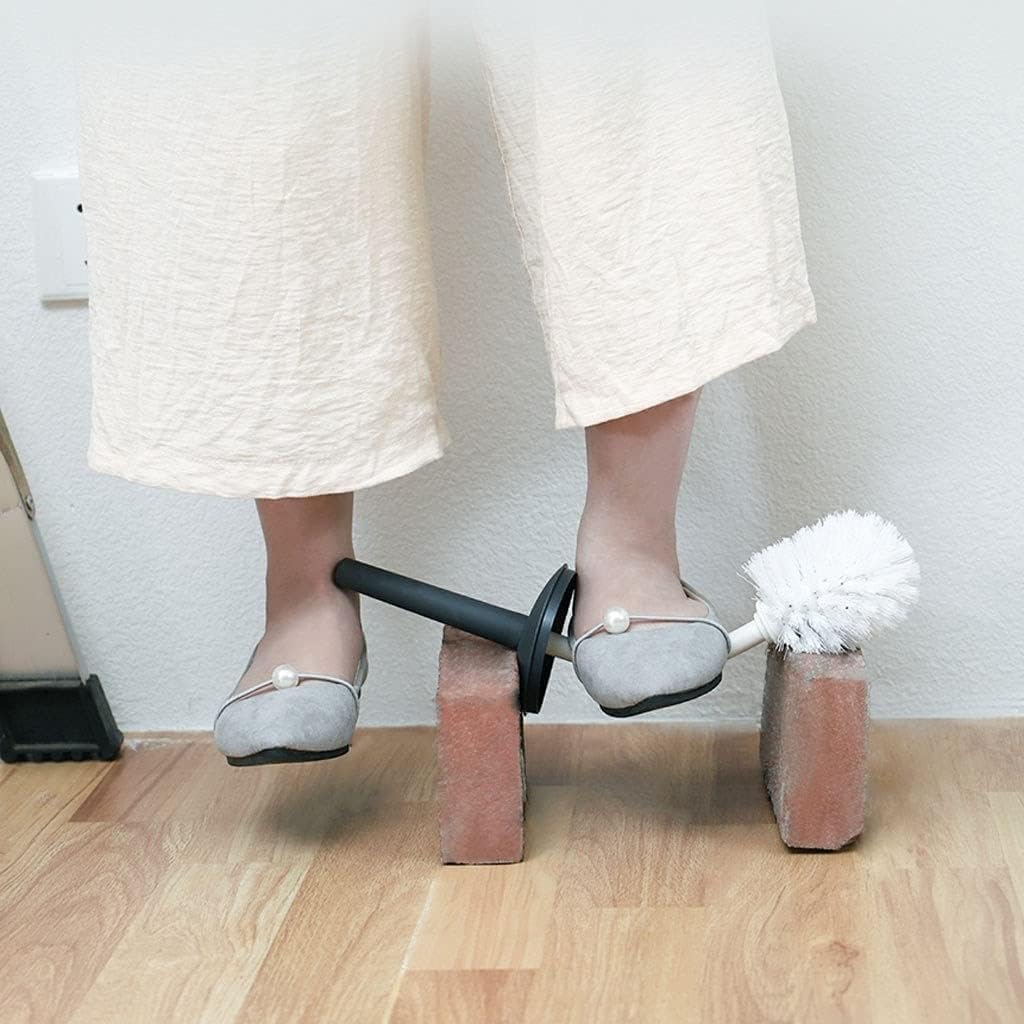 Toilet Brush Plastic Toilet Brush Set Detachable Handle Toilet Brushes and Holders Bathroom WC Full Closed Loo Brush for Home Bathroom