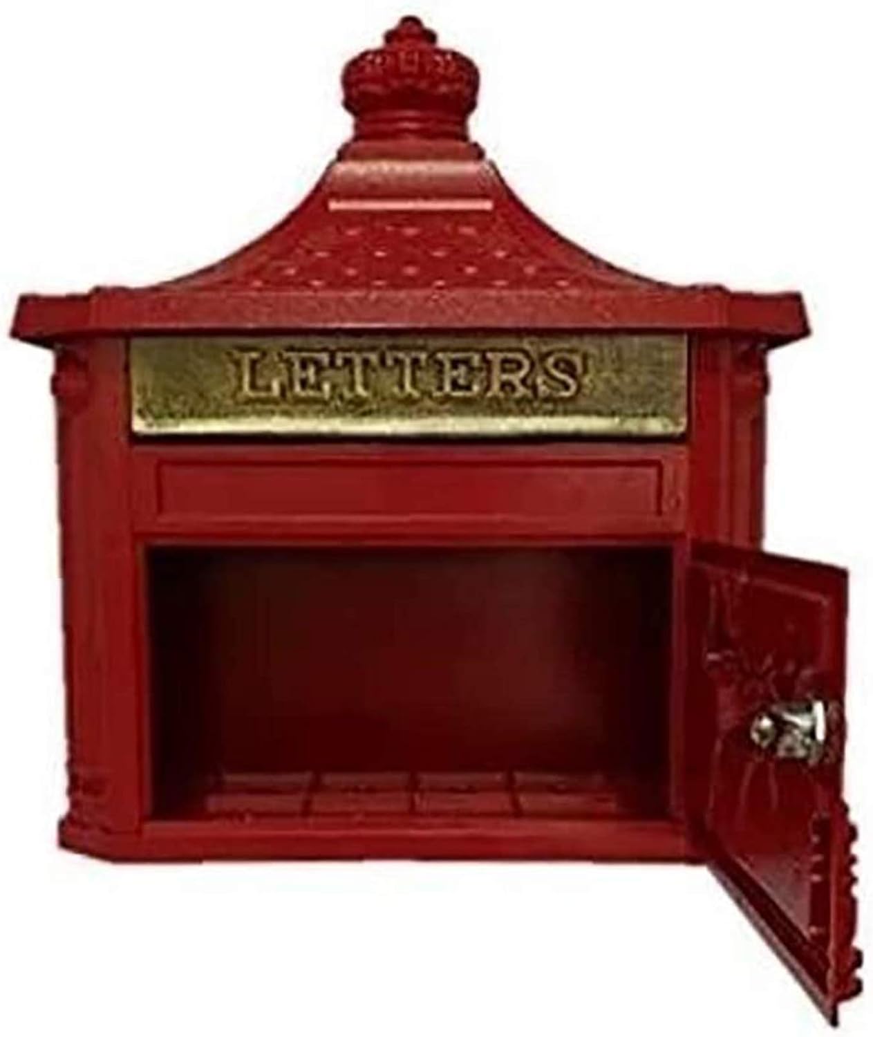 Wall Mount Letterbox Modern Design Mailbox Wall Mount with Lock and Key Large Letterbox for Modern House Apartment Rural Roadside