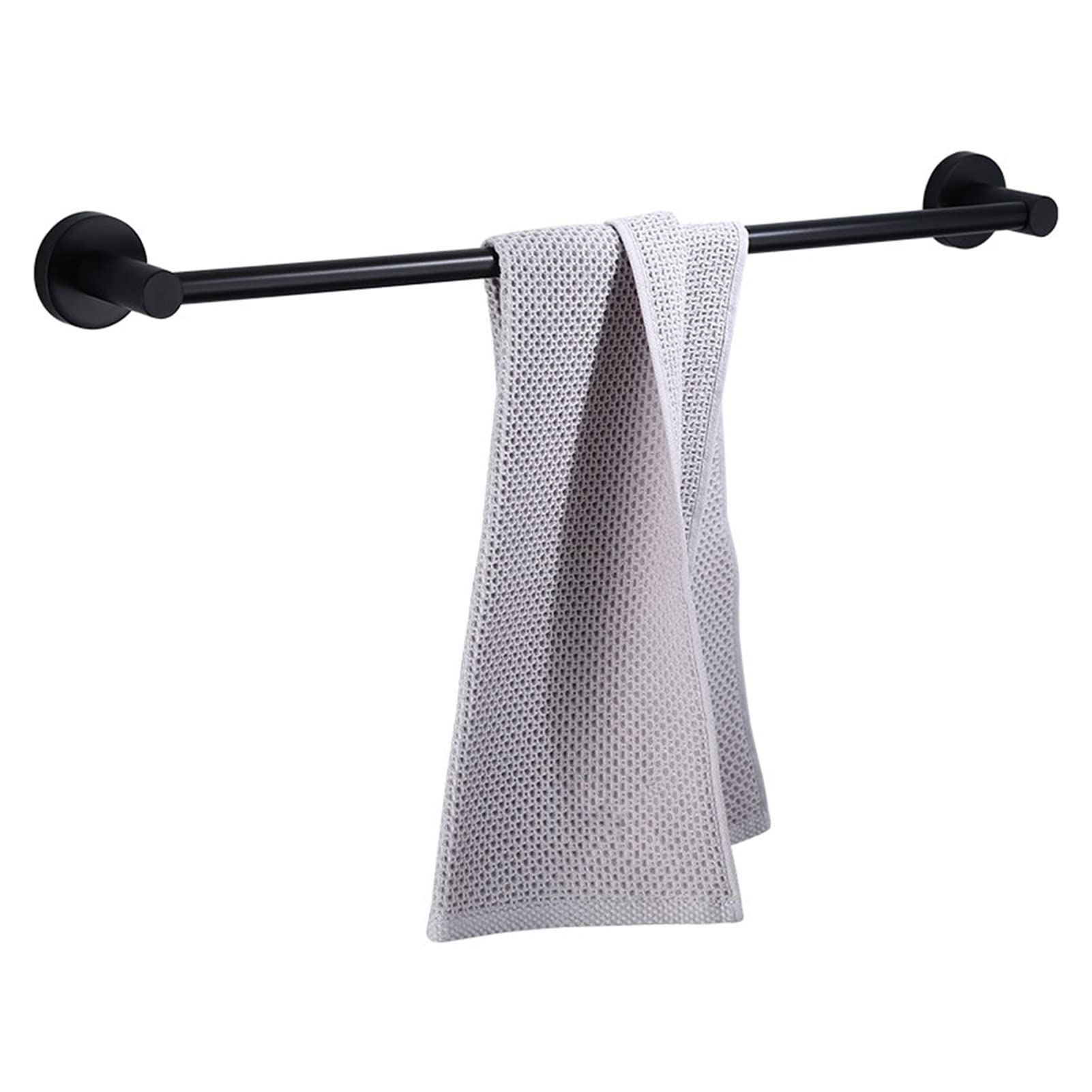 Porte-serviettes mural noir de 30 cm en acier inoxydable SUS304 pour salle de bain