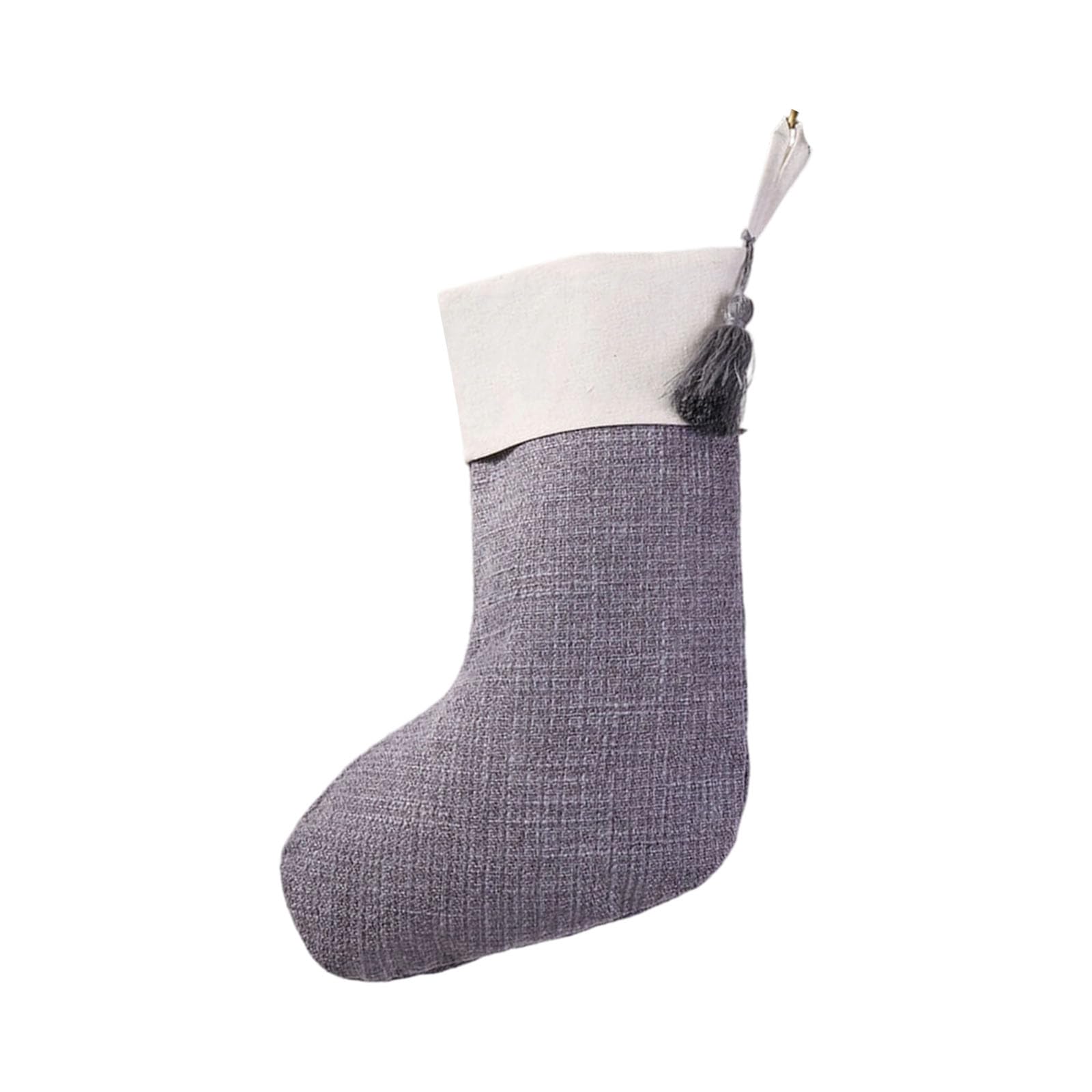 KAQNTUD Decorative Tassels Christmas Hanging Socks Home Decoration Fabric Stocking For Stairs Bedroom Fireplaces Christmas Stocking