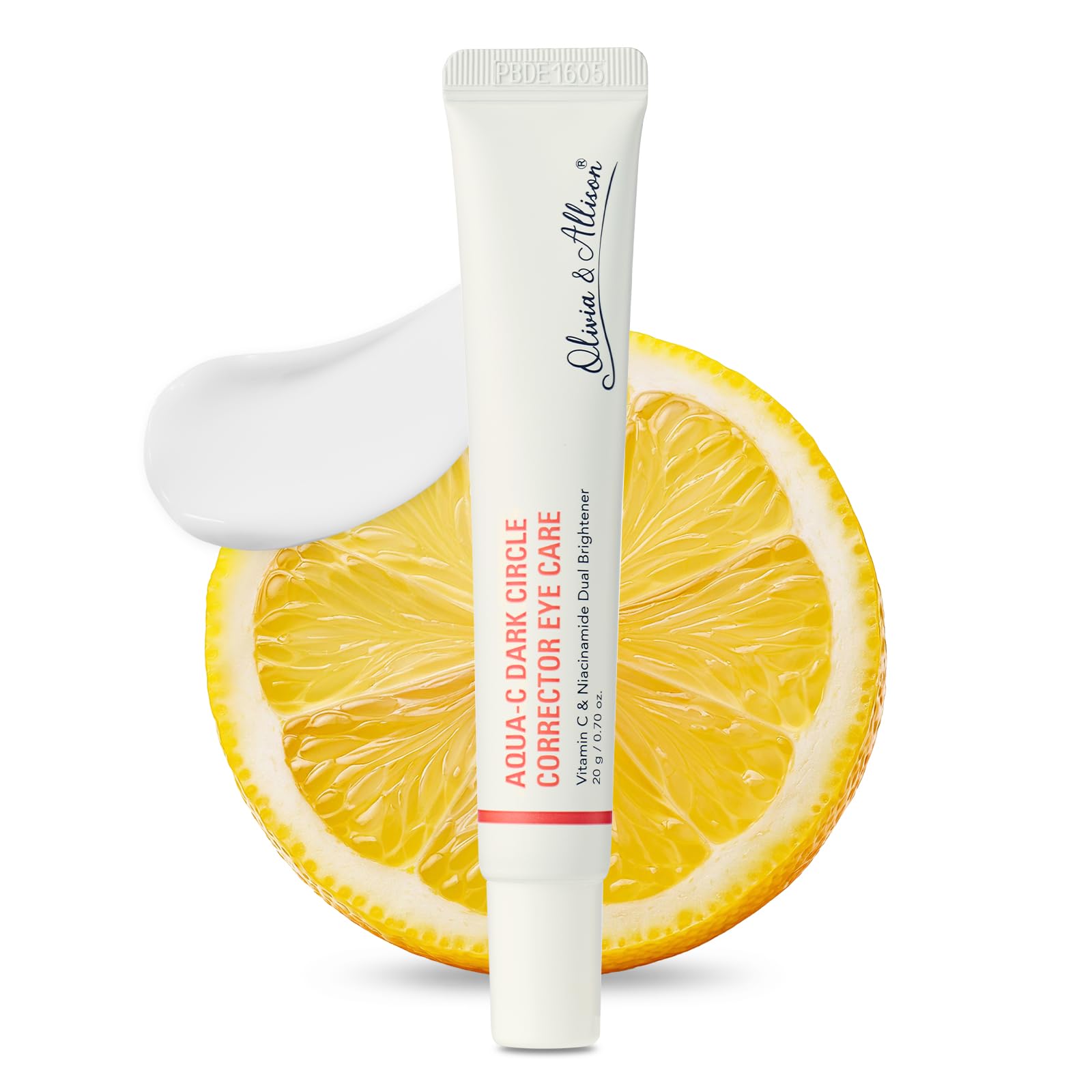 Olivia & Allison Dark Circle Corrector Eye Serum - Vitamin C, Squalane & Niacinamide for Brightening & Revitalizing (0.70 oz)