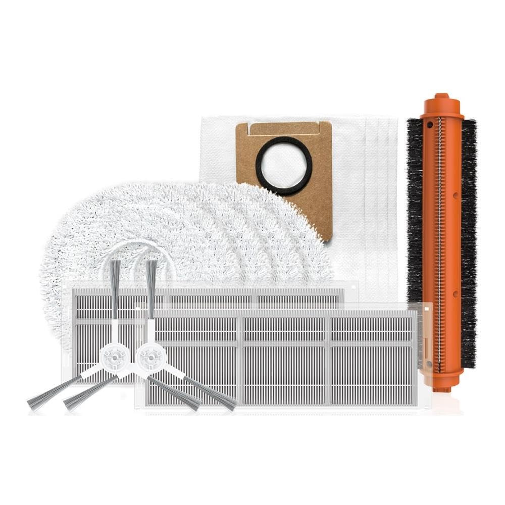 EZVIZ Kit Ricambi RS20 Pro Robot Aspirapolvere Lavapavimenti, Include 1*Spazzola Principale, 2*Spazzola Laterale, 2*Filtro ad Alta Efficienza, 2*Mop, 4*Sacchetti per Aspirapolvere