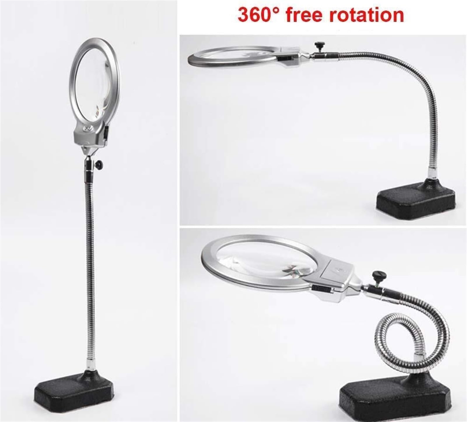 Lampa z lupą biurkową z oświetleniem LED Lampa powiększająca Led Składana lupa Lampa biurkowa Powiększenie 2,25x Regulowane ramię obrotowe Chaser of Light