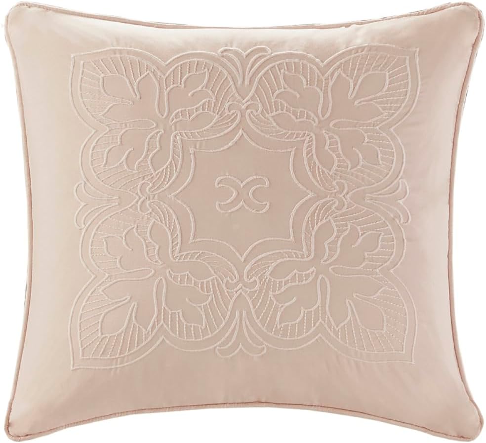 6 Piece Reversible Scalloped Edge Daybed Cover Set Blush Microfiber Cottage-Inspired Guest Bedroom Decor Elegant Finish