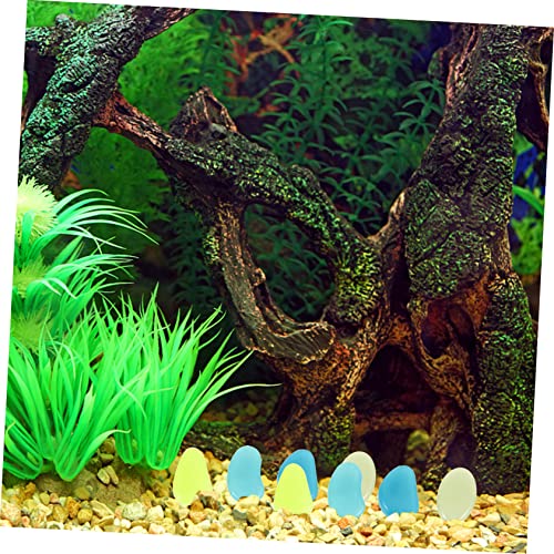 GAROZATION Aquarium Rocks Gravel 200pcs Luminous Stone Decorative Rocks Fish Tank for Betta Fish Compact Aquarium Pebbles