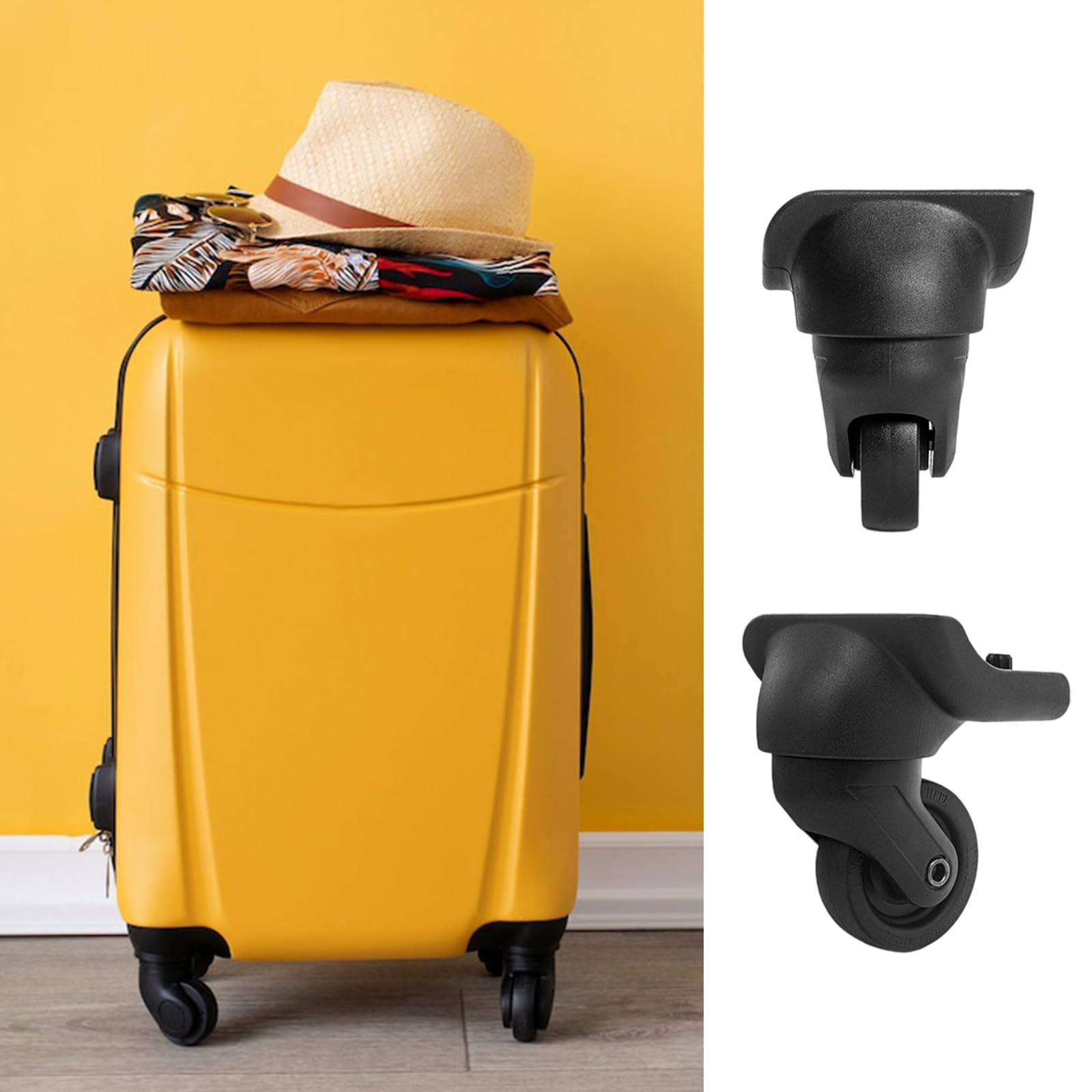 Lot de 4 roues de rechange pivotantes à 360 degrés