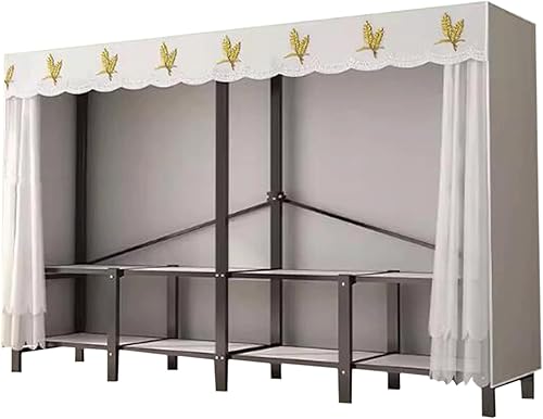 large closets Folding Wardrobe Closet Thickened Steel Pipe Clothes Closet No Assembly Wardrobe Closet Saves Space Fashion Portable Closet