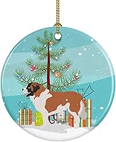 Vista 47 de Caroline's Treasures Adorno de cerámica con cola de perro pastor inglés antiguo para colgar en el árbol de Navidad, para el hogar, Navidad, fiestas